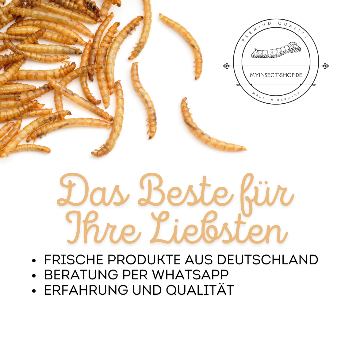 Live mealworms